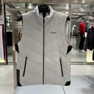Titleist 골프 남성복 25년 가을겨울 TOUR FIT 다운 조끼 – 거위털 소재, 바람막이·보온 기능
