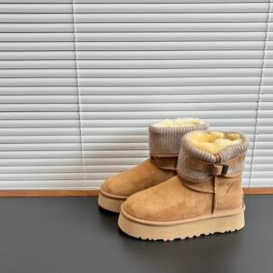 UGG 여성용 클래식 니트통 부츠 보온 숏 부츠 스노우 부츠 스몰 니트 모델