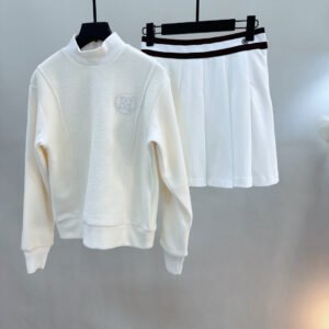 G/FORE 여성용 가을겨울 골프웨어 미드넥 바람막이 레이어드 롱팔 니트