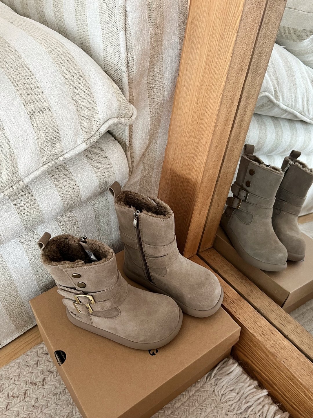 UGG 키즈 스노우 부츠 귀여운 감자 모양 미끄럼방지 내구성 강한 겨울 필수템