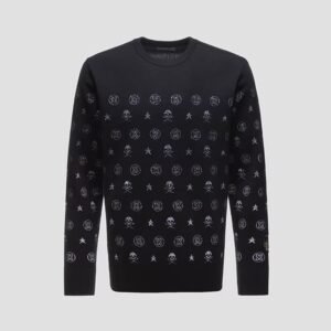 G/FORT 남성 가을겨울 골프 신상 다용도 프린트 패션 라운드넥 긴팔 니트 캐주얼 스포츠 보온 스웨터