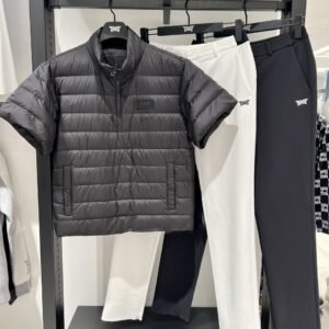 PXG 남성용 신상 골프웨어 가을겨울 스탠드칼라 반팔 거위털 재킷｜골프 스포츠 캐주얼 보온 아우터