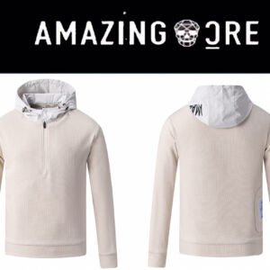 Amazingcre 남성용 골프 코트 2026년 신상 캐주얼 웨어 긴팔 재킷 스탠드 칼라 트렌치 코트 소재