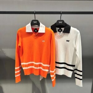 PXG 여성용 골프 패션 칼라 니트 셔츠 아웃도어 매력 다용도 긴팔 상의 골프 경기복