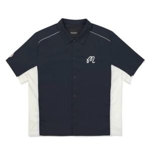 MALBON 남성용 골프 상의 26년 여름 컬라 단추형 패치워크 스포츠 반소매 자켓 golf