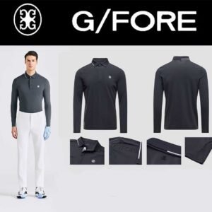 G/FORE 남성 골프 긴팔 봄가을 폴로 셔츠 골프 신축성 통기성 운동 티셔츠