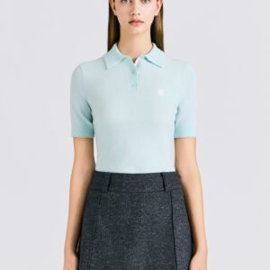 G/FORE 26 골프 가을겨울 심플 청량한 보온 울 니트 반팔 운동티 여성용