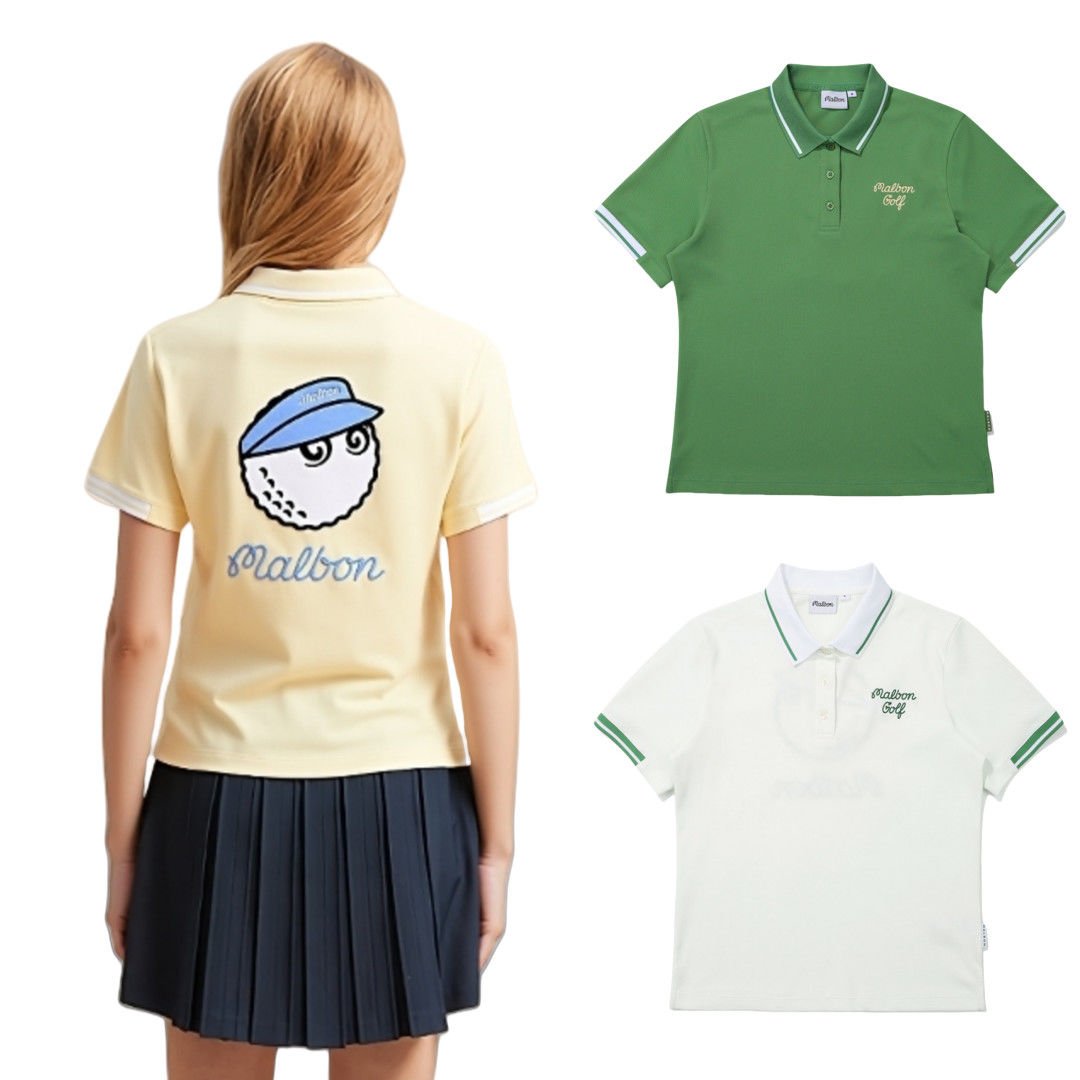 Malbon  여성복 2026 봄여름 한스타일 골프복 깃집 반팔 티셔츠 폴로셔츠 운동용 속건성 통기성