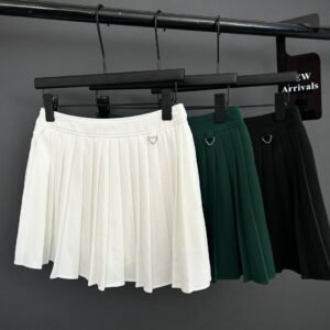 Malbon 여성용 골프복 치마 운동용 노출방지 다용도 하이웨이스트 슬림핏 골프 주름 없는 평면 스커트팬츠