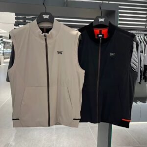 PXG 26년 초가을 신상 남성 골프 조끼 스탠드칼라 지퍼형 운동용 통기성 편안함 세련된 모든 코디에 잘 어울림