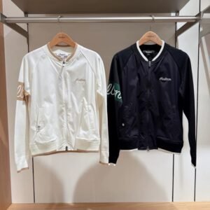 Malbon 여성 신상 골프웨어 지퍼 긴팔 니트 혼방 트렌치 코트 삼방 방수 코트 캐주얼 릴랙스 자켓