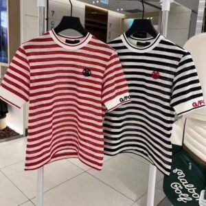 G/FORE 여성 골프 티셔츠 26 여름 신상 숏슬리브 속건 통기성 아웃도어 캐주얼 줄무늬 상의