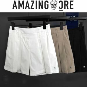 Amazingcre 여성 골프 신상 반바지 편안 부드러운 통기성 한스타일 패션 스포츠 캐주얼 멀티웨어 통기성 탄력감