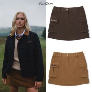 Malbon 여성 26년 신모델 한스타일 골프 하이웨이스트 미니스커트 무지 만능 캐주얼 심플 레트로 노노패닝 반바지스커트
