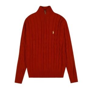 Ralph Lauren  가을/겨울 슬림핏 스탠드칼라 보온 남녀공용 하프집업 니트