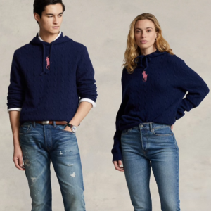 Ralph Lauren  케이블 캐시미어 후드 스웨터