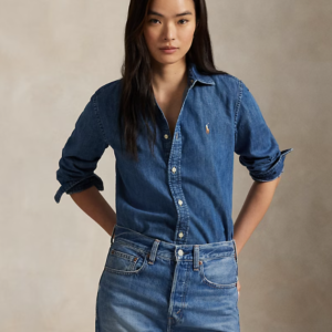 Ralph Lauren 슬림핏 데님 셔츠