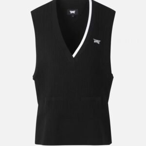 PXG 여성용 골프웨어 가을 니트 조끼 슬림핏 운동 상의