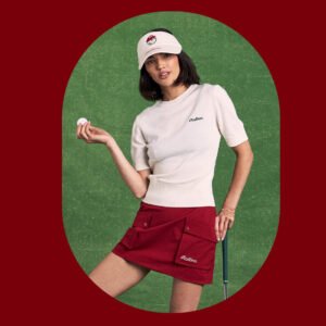 Malbon 여성 2026 골프웨어 캐주얼 스포츠 미니스커트 주머니 달린 무지 다용도 스포츠 세트