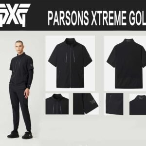 PXG 남성 골프웨어 26가을 지퍼 하이넥 반팔 아우터 캐주얼 스포츠 탑