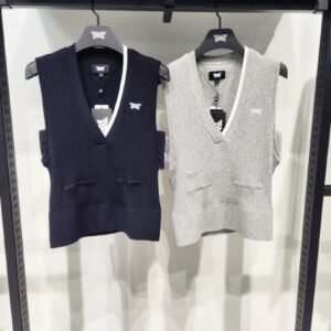 PXG 여성용 골프웨어 가을 니트 조끼/베스트 슬림핏 스포츠