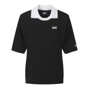 PXG 여성 가을 신상 골프웨어 니트 소매 반팔 티셔츠 탑