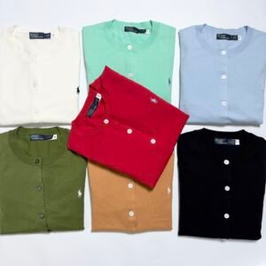 Ralph Lauren 클래식 베이직 무난한 평편 니트 가디건 긴팔