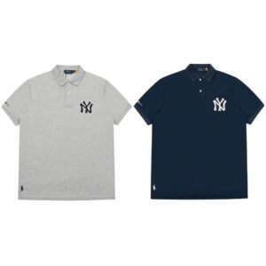 Ralph Lauren&NY콜라보레이션 신상 자수 폴로마크 포일칼라 베이직 반팔티