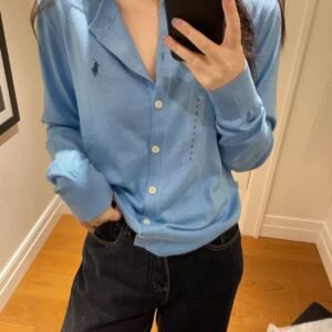 Ralph Lauren 여성용 피마면 니트 가디건