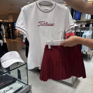 Titlelst 여성 골프웨어 여름용 라운드넥 반팔 티셔츠 속건 통기성 탄성 데일리