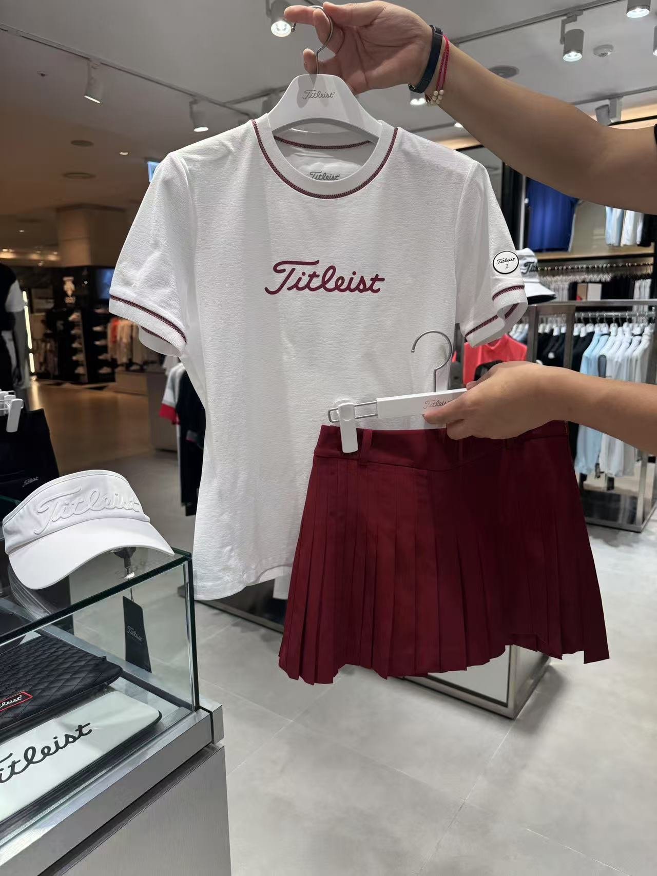 Titlelst 여성 골프웨어 여름용 라운드넥 반팔 티셔츠 속건 통기성 탄성 데일리