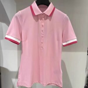 G/FORE 여성 골프 스트라이프 배색 반팔 티셔츠 여름 아웃도어 스포츠 슬림 핏 체형 커버 폴로셔츠 데일리 아이템