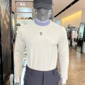 Amazingcre 남성 신상 골프웨어 하이넥 긴팔 골프 보온 슬림핏 상의