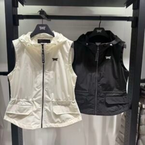 PXG 여성 골프웨어 지퍼 집업 베스트 2026 봄 신상 허리조임 슬림핏 데일리 탑