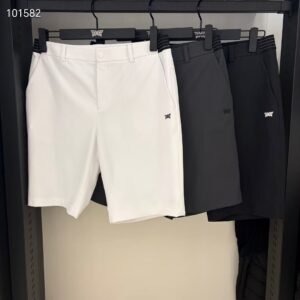 PXG 남성 봄/여름용 원단 골프웨어 반바지, 단색 심플 데일리 캐주얼 팬츠
