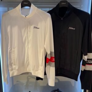 Titlelst 골프 남성 26가을立领 로고 니트 혼합 스타일 데일리 긴팔 집업 아웃도어 스포츠 지퍼 상의