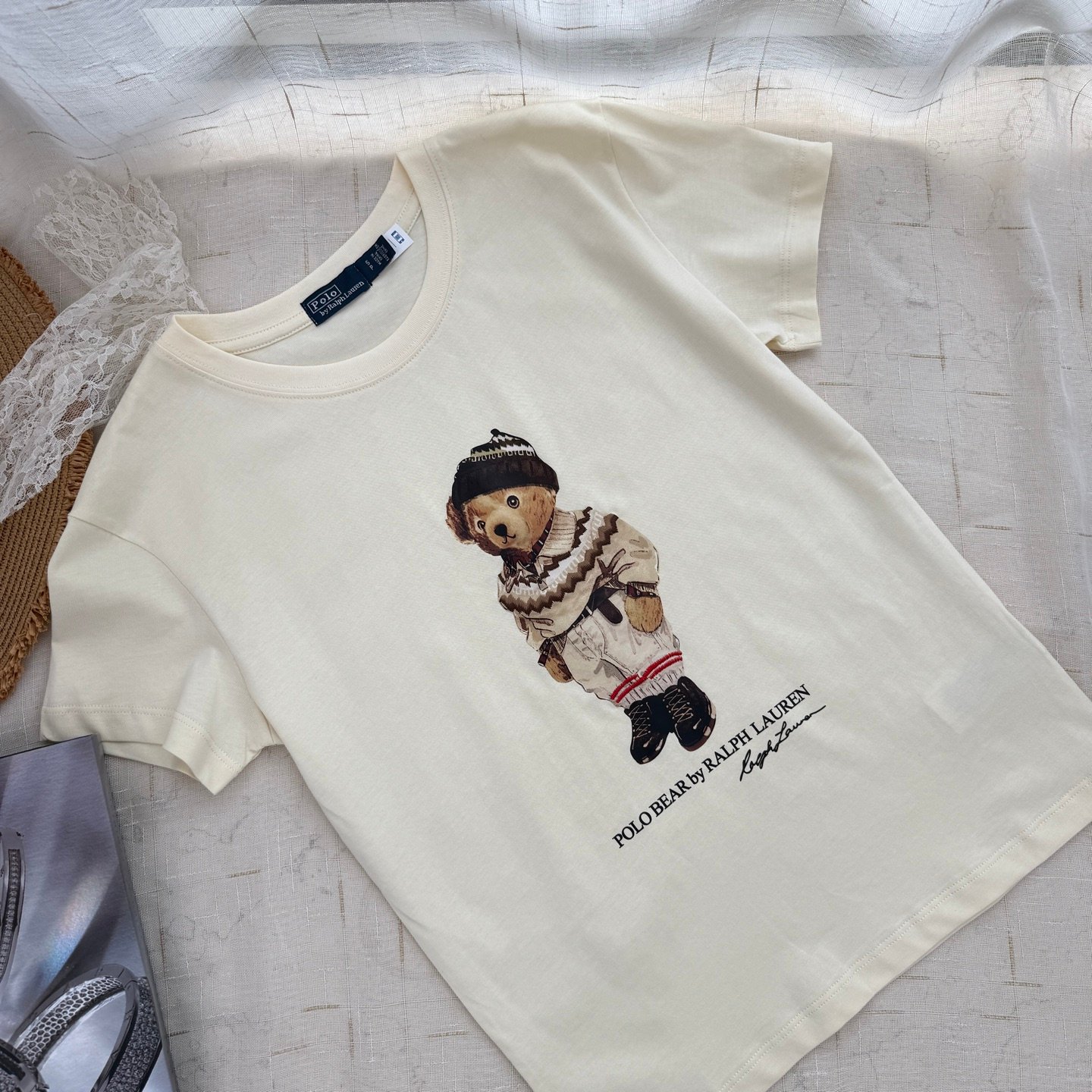 Ralph Lauren여름 신규 베어 프린트 반팔티